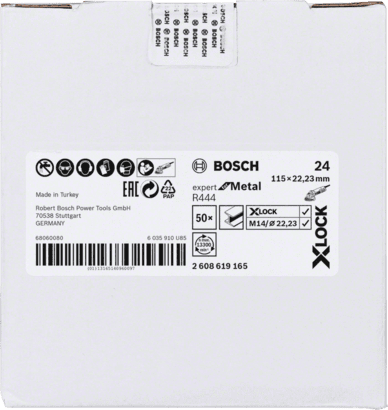 New Genuine Bosch 2608619165 X-LOCK R444 Expert for Metal Fibre Sanding Disc