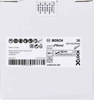 New Genuine Bosch 2608619166 X-LOCK R444 Expert for Metal Fibre Sanding Disc