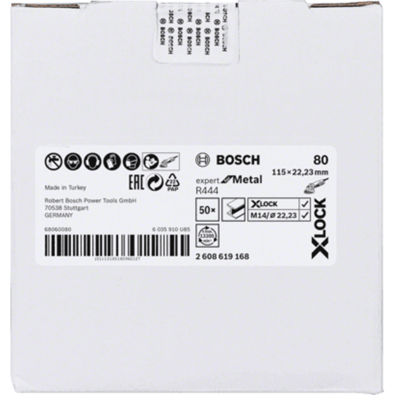 New Genuine Bosch 2608619168 X-LOCK R444 Expert for Metal Fibre Sanding Disc
