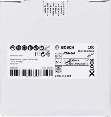 New Genuine Bosch 2608619169 X-LOCK R444 Expert for Metal Fibre Sanding Disc