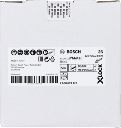 New Genuine Bosch 2608619172 X-LOCK R444 Expert for Metal Fibre Sanding Disc