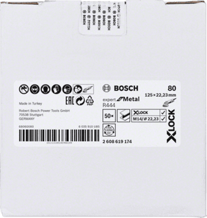 New Genuine Bosch 2608619174 X-LOCK R444 Expert for Metal Fibre Sanding Disc