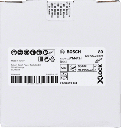 New Genuine Bosch 2608619174 X-LOCK R444 Expert for Metal Fibre Sanding Disc