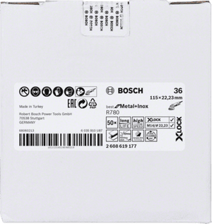 New Genuine Bosch 2608619177 X-LOCK R780 Best for Metal and Inox Fibre Sanding