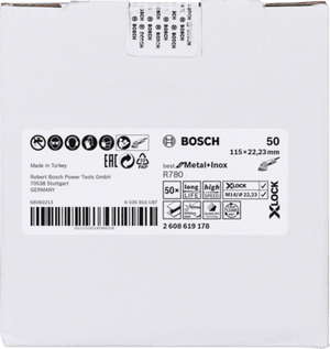 New Genuine Bosch 2608619178 X-LOCK R780 Best for Metal and Inox Fibre Sanding