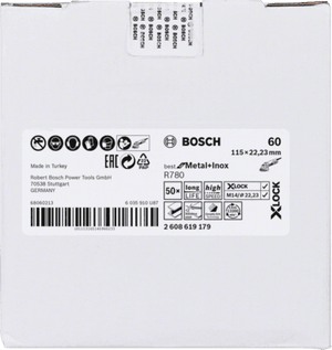 New Genuine Bosch 2608619179 X-LOCK R780 Best for Metal and Inox Fibre Sanding