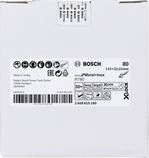 New Genuine Bosch 2608619180 X-LOCK R780 Best for Metal and Inox Fibre Sanding