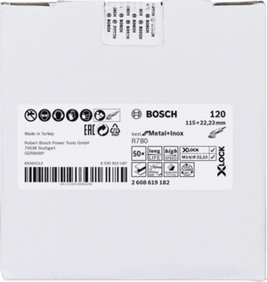 New Genuine Bosch 2608619182 X-LOCK R780 Best for Metal and Inox Fibre Sanding