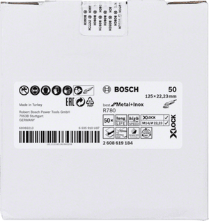 New Genuine Bosch 2608619184 X-LOCK R780 Best for Metal and Inox Fibre Sanding