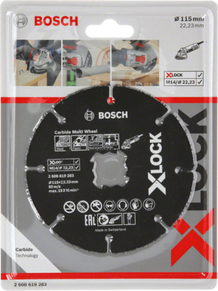 New Genuine Bosch 2608619283 X-LOCK Carbide Multi Wheel Cutting Disc For small