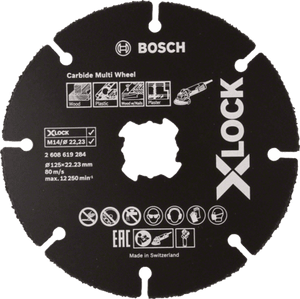 New Genuine Bosch 2608619284 X-LOCK Carbide Multi Wheel Cutting Disc For small