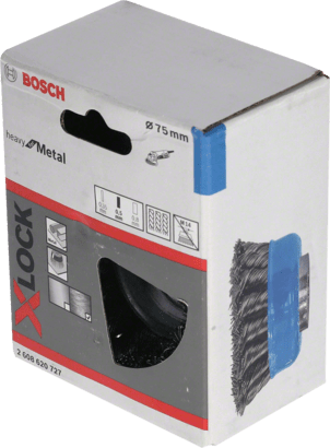 New Genuine Bosch 2608620726 X-LOCK Heavy for Metal Cup Brush, Knotted Wire For