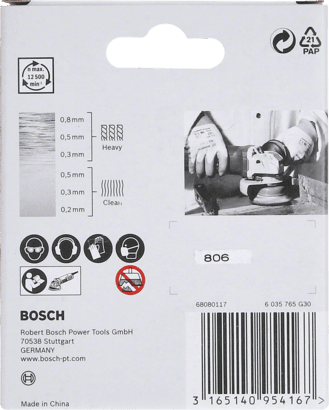 New Genuine Bosch 2608620730 X-LOCK Clean for Metal Cup Brush, Crimped Wire,