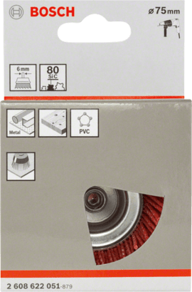 New Genuine Bosch 2608622051 Wire Cup Brush, Nylon Bristle For rotary