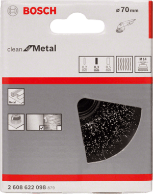 New Genuine Bosch 2608622098 Clean for Metal Wire Cup Brush, Crimped Wire For