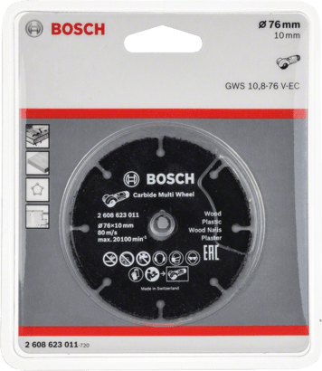 New Genuine Bosch 2608623011 Carbide Multi Wheel cutting disc for mini angle