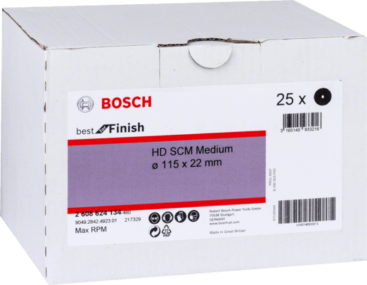 New Genuine Bosch 2608624136 N477 Best for Finish SCM Fleece Disc For small