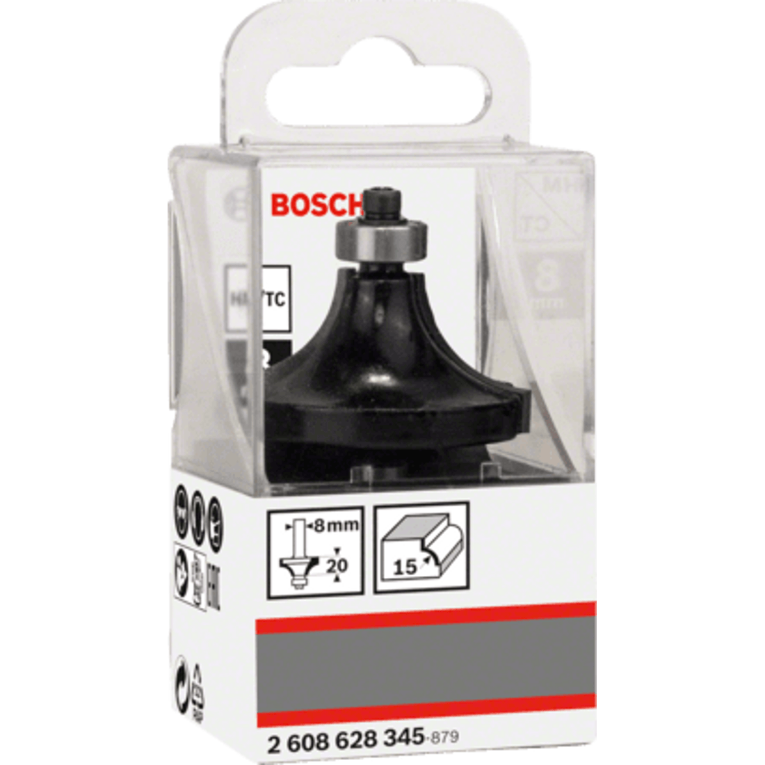 New Genuine Bosch 2608628345 Standard for Wood Rounded Over Bit For hand-held