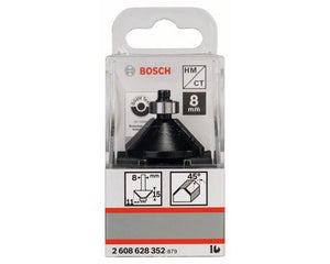 New Genuine Bosch 2608628352 Standard for Wood Chamfer Bit 45-degree Angle