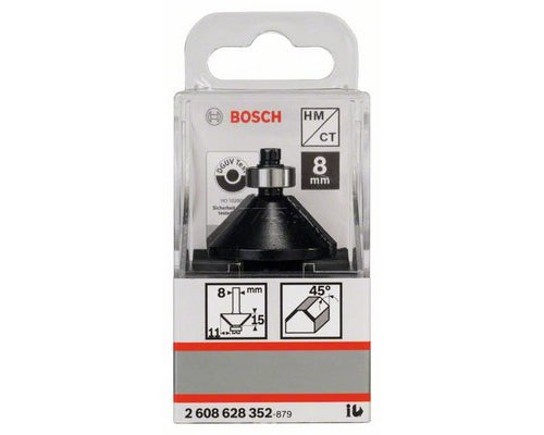 New Genuine Bosch 2608628352 Standard for Wood Chamfer Bit 45-degree Angle