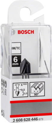 New Genuine Bosch 2608628446 Standard for Wood V-Groove Bit For hand-held