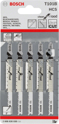 New Genuine Bosch 2608630030 T 101 B Clean for Wood Jigsaw Blade For jigsaws