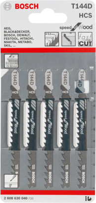 New Genuine Bosch 2608630040 T 144 D Speed for Wood Jigsaw Blade For jigsaws