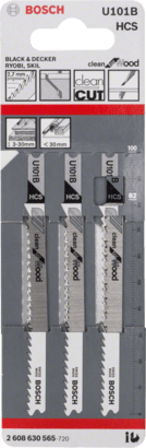 New Genuine Bosch 2608630565 U 101 B Clean for Wood Jigsaw Blade For jigsaws