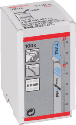 New Genuine Bosch 2608631964 T 118 A Basic for Metal Jigsaw Blade For jigsaws