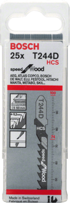 New Genuine Bosch 2608633626 T 244 D Speed for Wood Jigsaw Blade For jigsaws