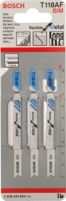 New Genuine Bosch 2608634694 T 118 AF Flexible for Metal Jigsaw Blade For