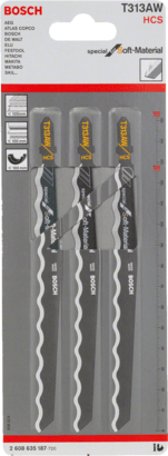 New Genuine Bosch 2608635187 T 313 AW Special for Soft Material Jigsaw Blade