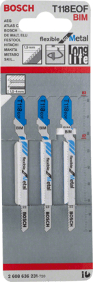 New Genuine Bosch 2608636231 T 118 EOF Flexible for Metal Jigsaw Blade For