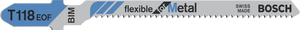New Genuine Bosch 2608636231 T 118 EOF Flexible for Metal Jigsaw Blade For