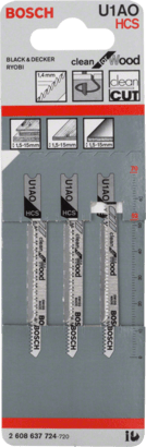 New Genuine Bosch 2608637724 U 1 AO Clean for Wood Jigsaw Blade For jigsaws