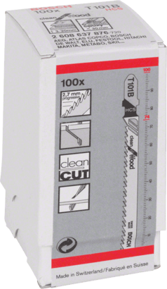 New Genuine Bosch 2608637876 T 101 B Clean for Wood Jigsaw Blade