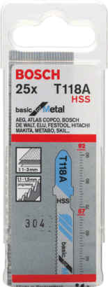 New Genuine Bosch 2608638470 T 118 A Basic for Metal Jigsaw Blade For jigsaws