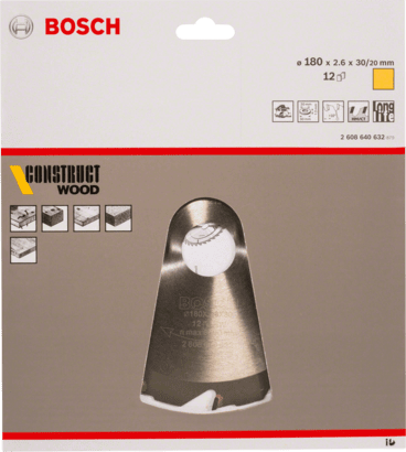 New Genuine Bosch 2608640632 Construct Wood Circular Saw Blade For hand-held