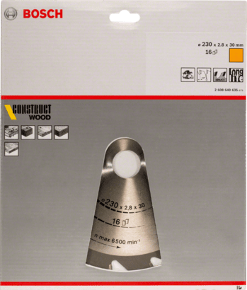 New Genuine Bosch 2608640635 Construct Wood Circular Saw Blade