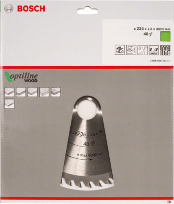 New Genuine Bosch 2608640727 Optiline Wood Circular Saw Blade For hand-held