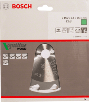New Genuine Bosch 2608641173 Optiline Wood Circular Saw Blade