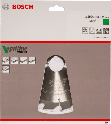 New Genuine Bosch 2608641184 Optiline Wood Circular Saw Blade