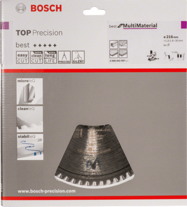 New Genuine Bosch 2608642097 Best for Multi Material Circular Saw Blade For