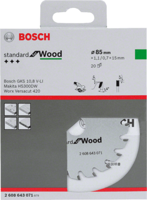 New Genuine Bosch 2608643071 Optiline Wood Circular Saw Blade