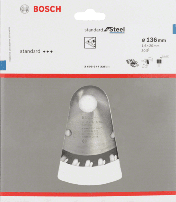 New Genuine Bosch 2608644225 Standard for Steel Circular Saw Blade For Cordless