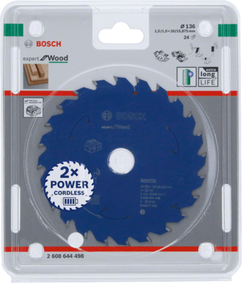 New Genuine Bosch 2608644498 Expert for Wood Circular Saw Blade For Cordless