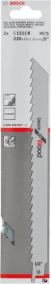 New Genuine Bosch 2608650617 S 1111 K Basic for Wood Reciprocating Saw Blade
