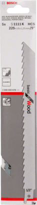 New Genuine Bosch 2608650678 S 1111 K Basic for Wood Reciprocating Saw Blade