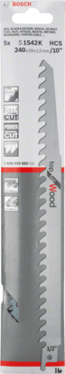 New Genuine Bosch 2608650682 S 1542 K Top for Wood Reciprocating Saw Blade For