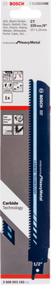 New Genuine Bosch 2608653182 S 1155 CHM Endurance for Heavy Metal Reciprocating
